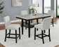 MARBEL 5PK FAUX MARBLE COUNTER HEIGHT DINING SET