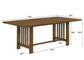 GLENDALE RECT DINING TABLE