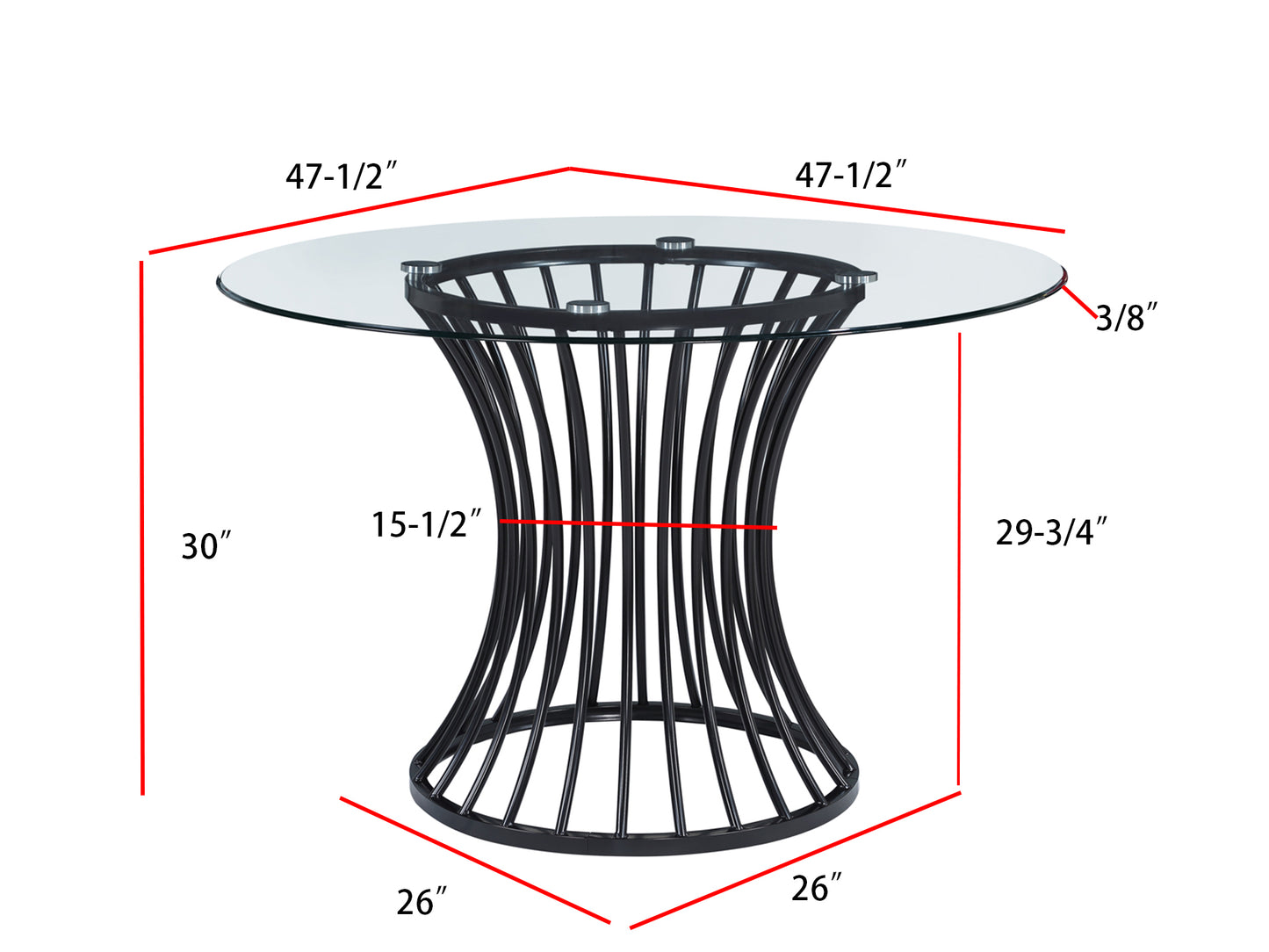 TRACY DINING TABLE GLASS