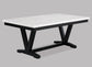 TANNER FAUX CARRERA DINING TABLE