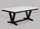 TANNER FAUX CARRERA DINING TABLE