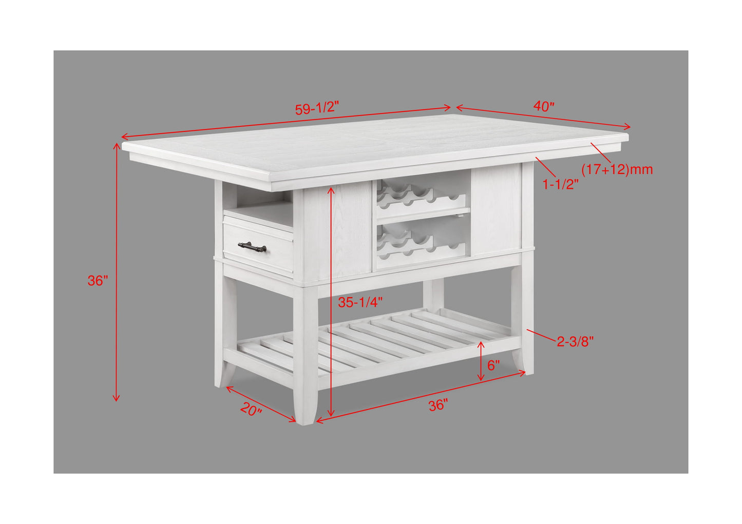 WENDY COUNTER HEIGHT TABLE TOP