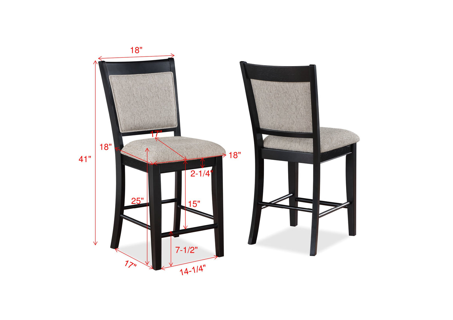 FULTON COUNTER HEIGHT CHAIR LIGHT GREY