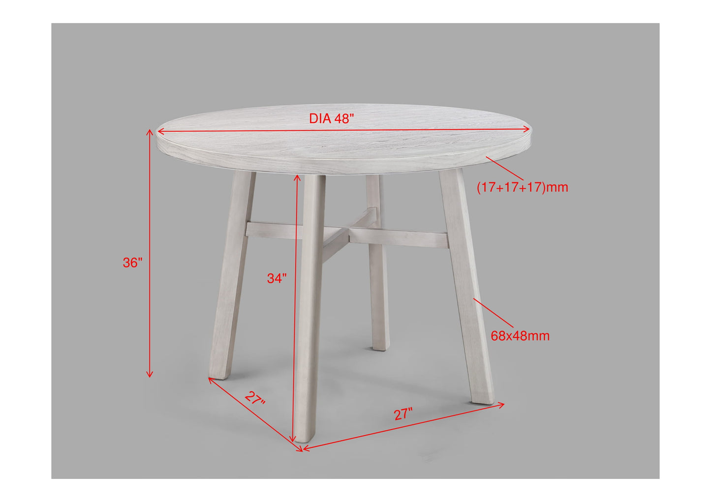 BLANCHE ROUND COUNTER HEIGHT TABLE BROWN