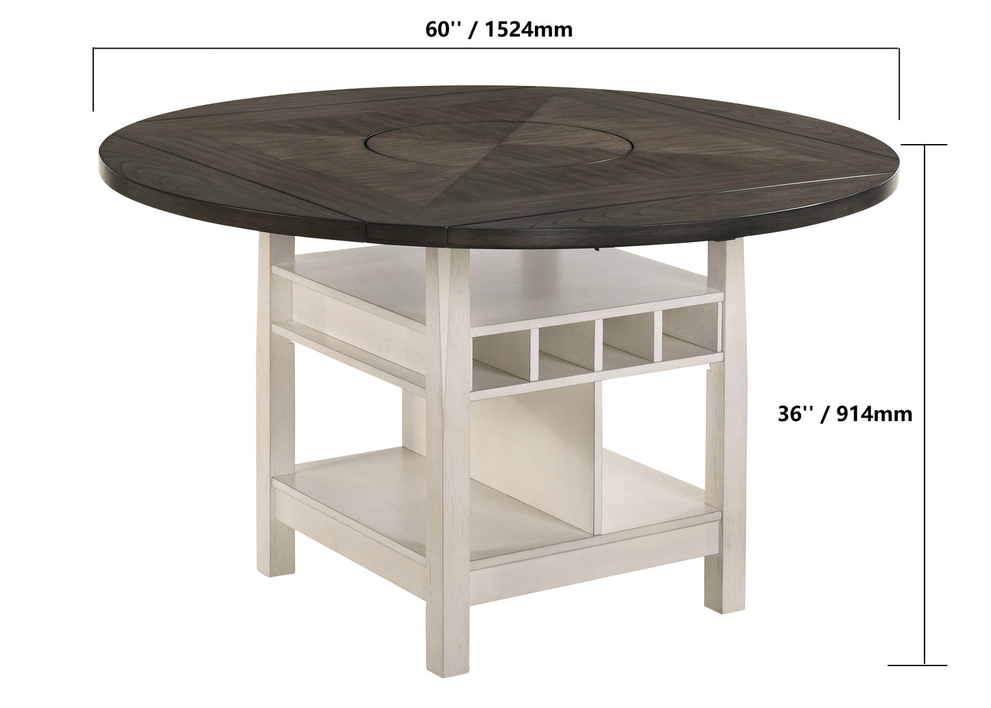 CONNER CHALK GREY COUNTER HEIGHT TABLE TOP