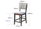 CLINE COUNTER HEIGHT CHAIR-LIGHT GREY