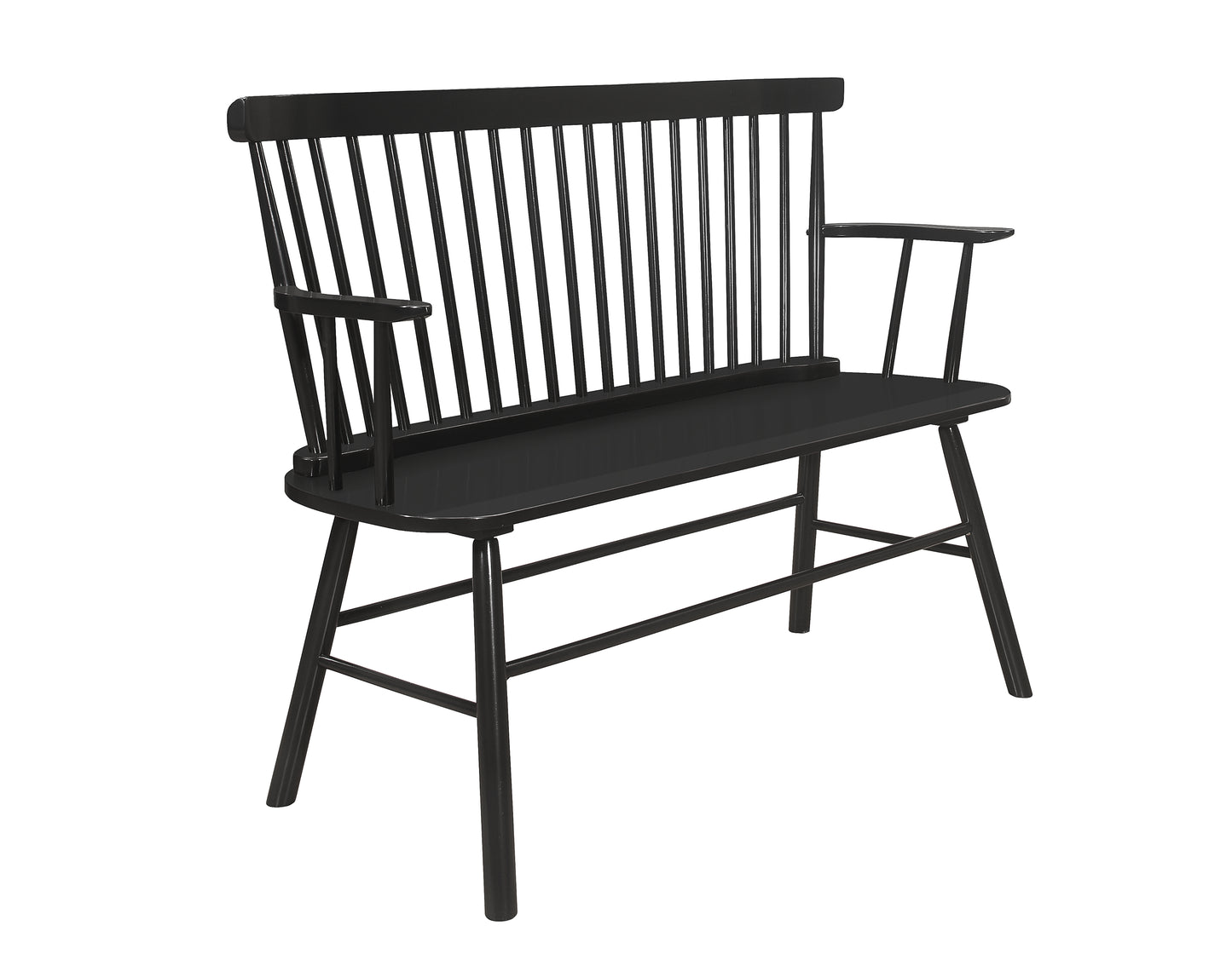 JERIMIAH SPINDLEBACK BENCH BLACK