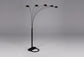 PEACOCK SHADE FLOOR LAMP BLACK