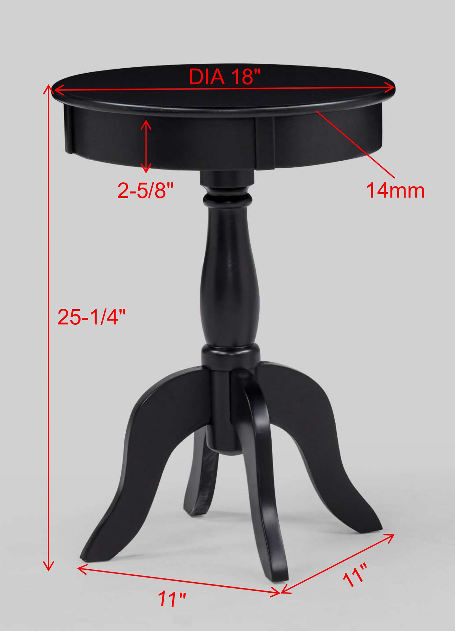 ROMY CHAIRSIDE TABLE BLACK