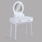 CECILIA VANITY TABLE & STOOL-WHITE