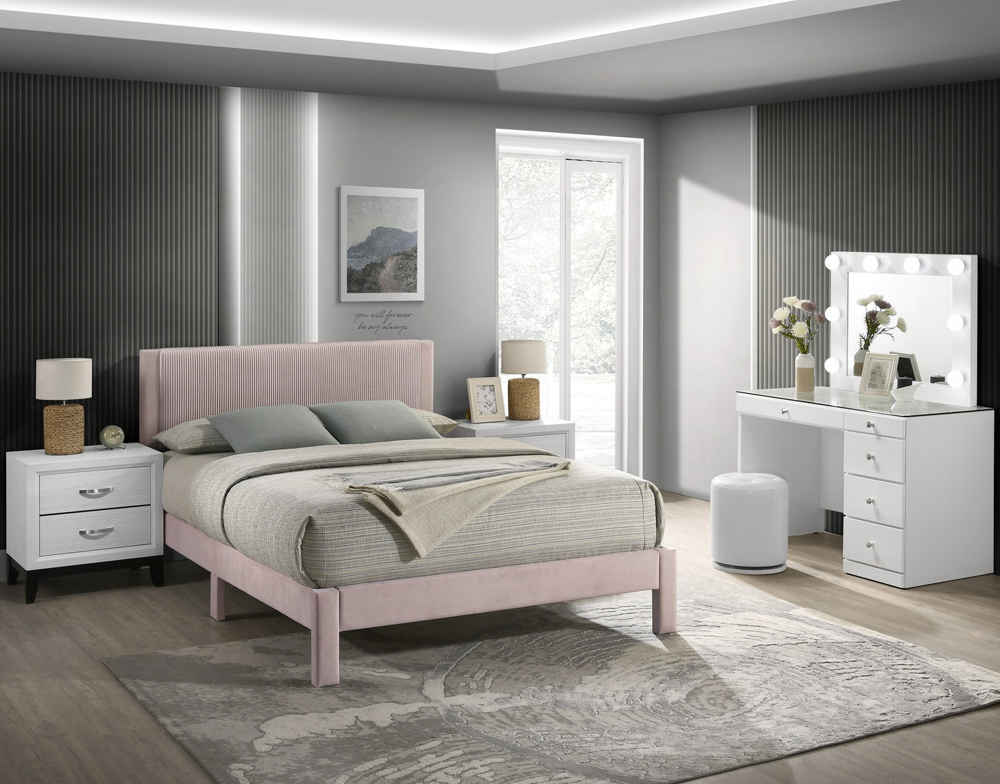 LUCIA TWIN BED PINK