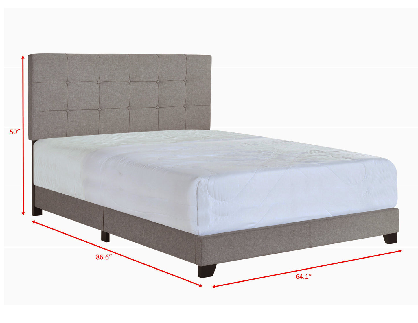FLORENCE QUEEN BED GREY