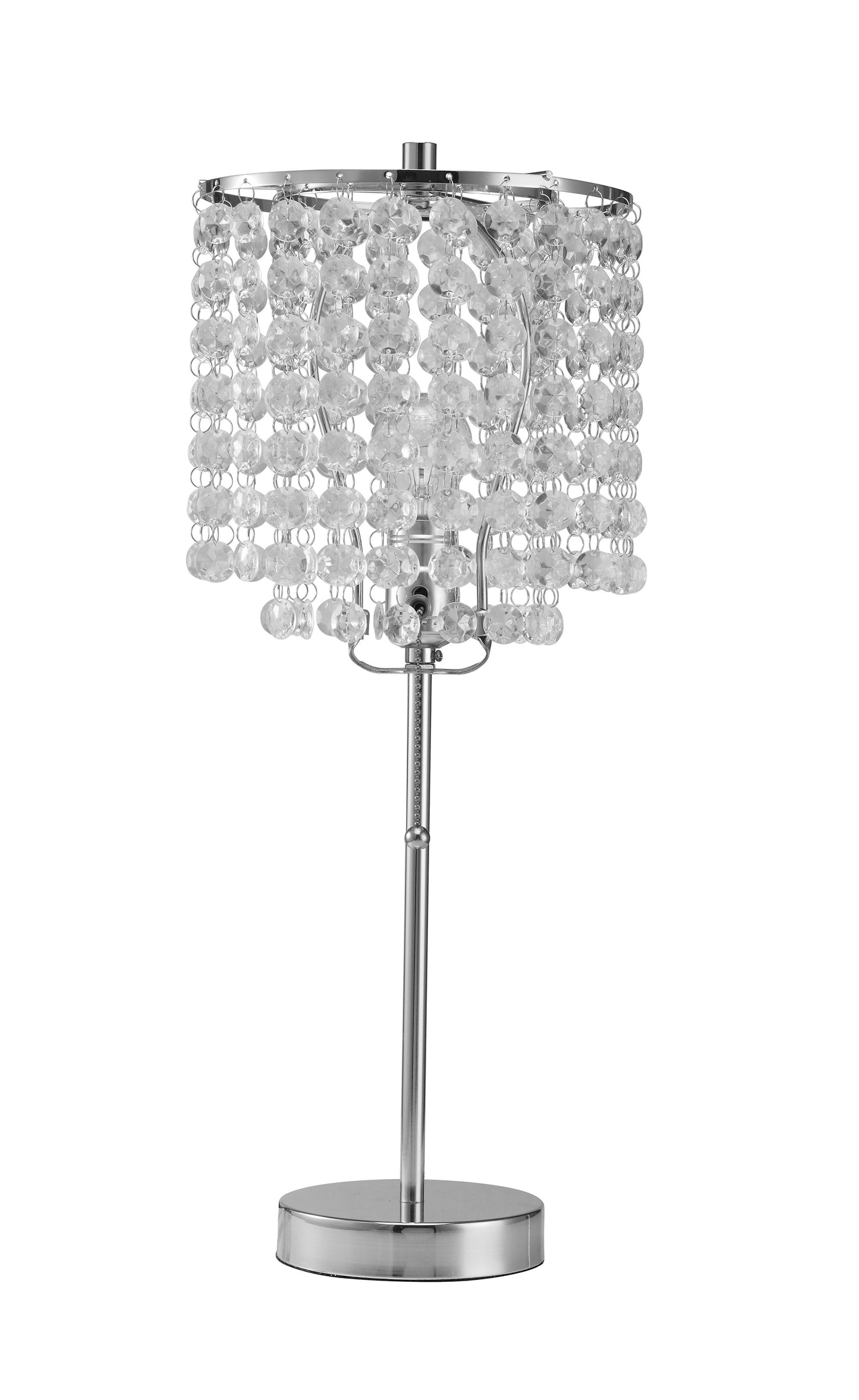 CHROME TABLE LAMP 19"H