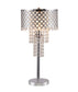 CRYSTAL ON MESH TABLE LAMP 28"H