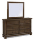CLARIBELLE DRESSER MIRROR-BROWN