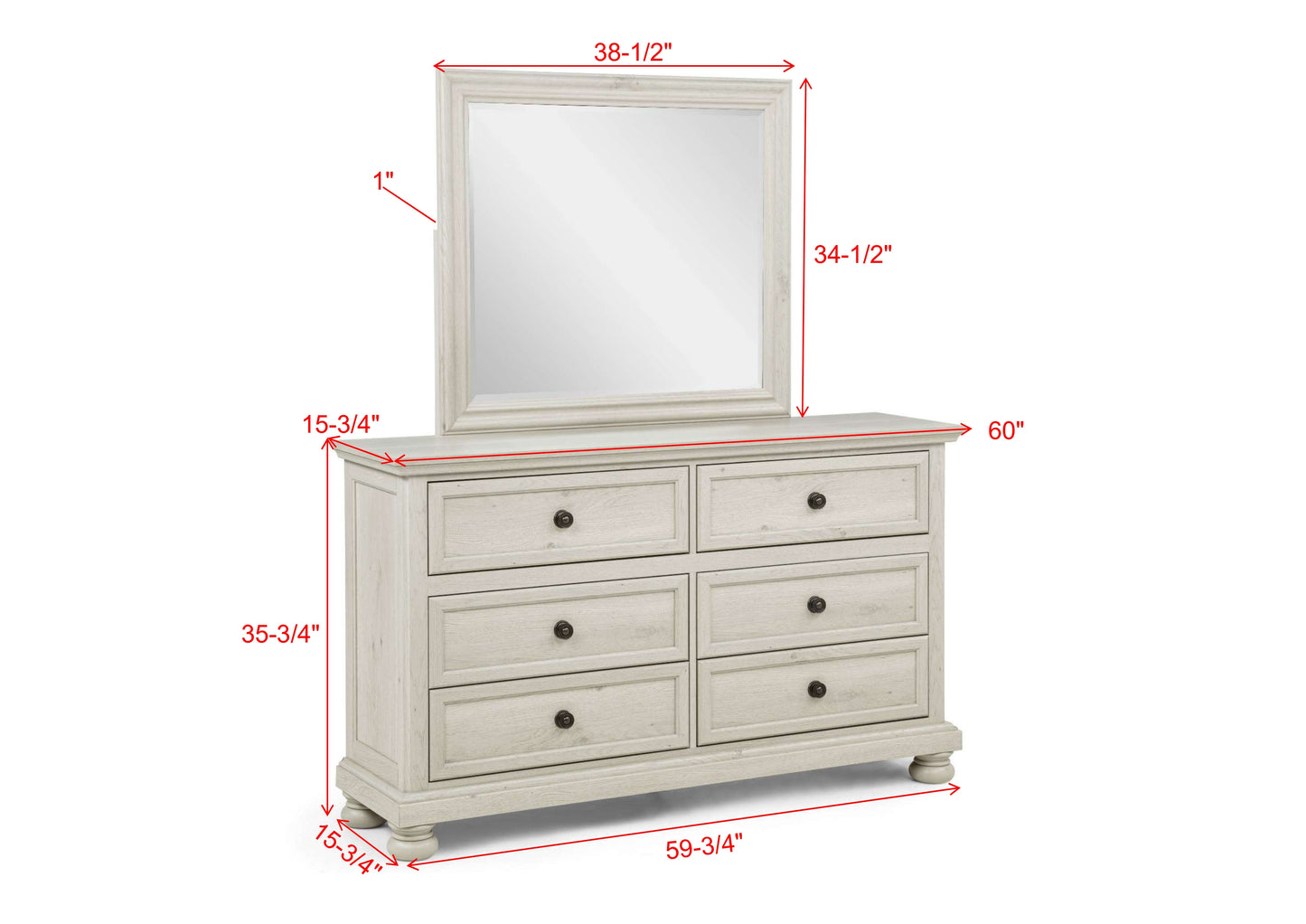 CLARIBELLE DRESSER-WHITE