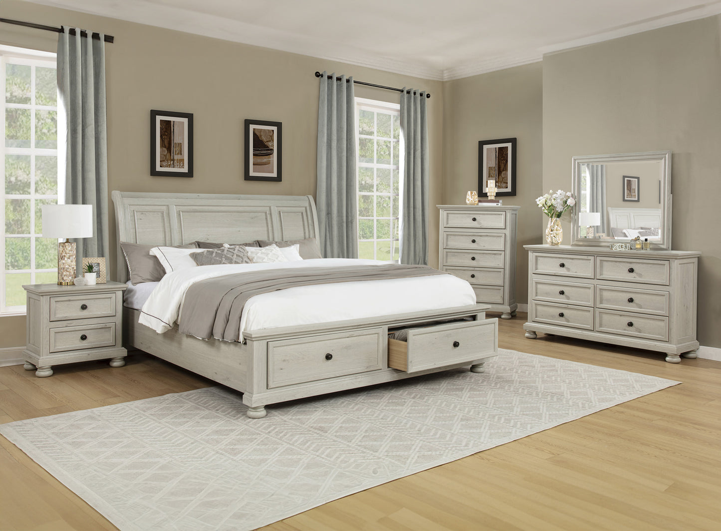 CLARIBELLE NIGHT STAND-WHITE