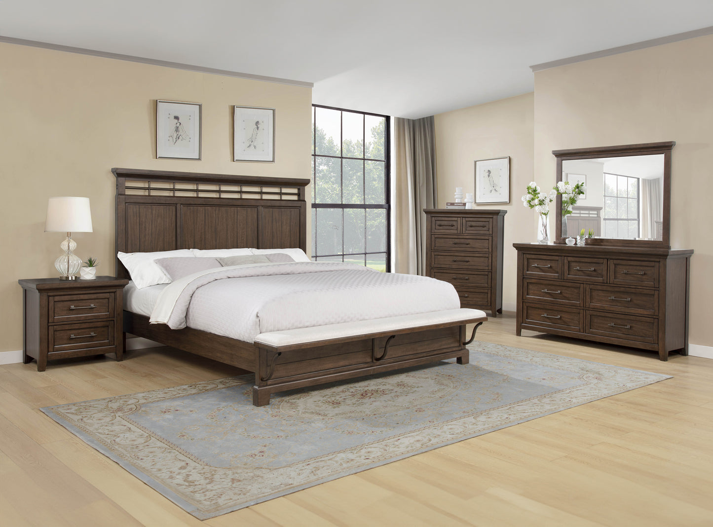 BECKETT DRESSER MIRROR-BROWN