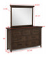 BECKETT DRESSER MIRROR-BROWN