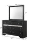 REGATA DRESSER MIRROR BLACK/SILVER