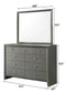 DENKER DRESSER GUN METAL