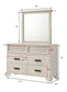 SARTER DRESSER MIRROR - WHITE