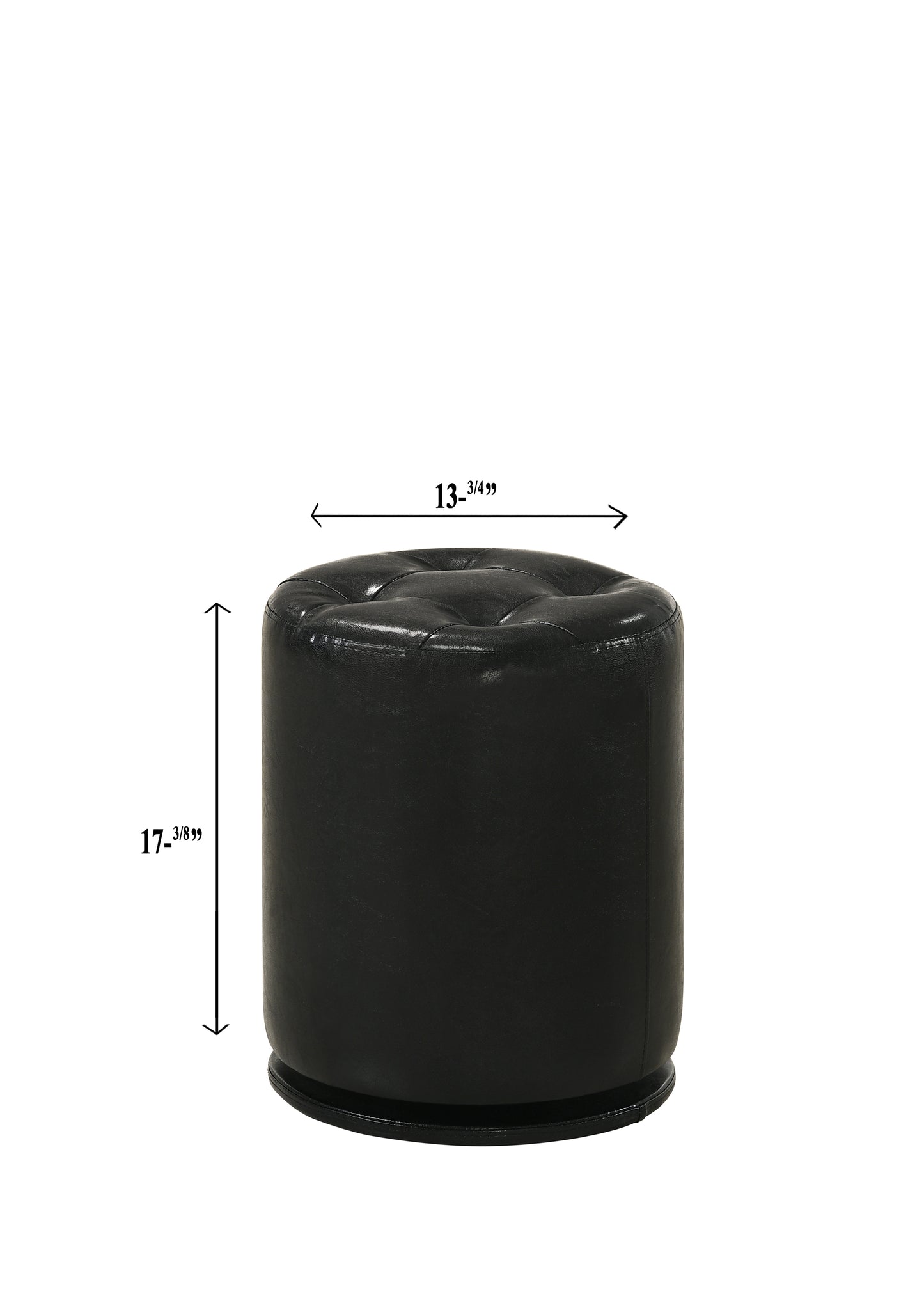 MORGAN ROUND SWIVEL STOOL BLACK