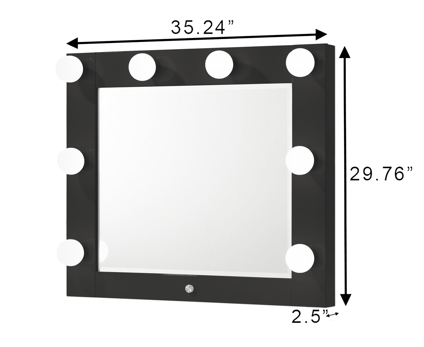 LUXO VANITY TOP W/LED BLACK