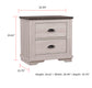 CORALEE NIGHT STAND CHALK/GREY