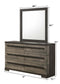 REMINGTON DRESSER GRAY/EBONY