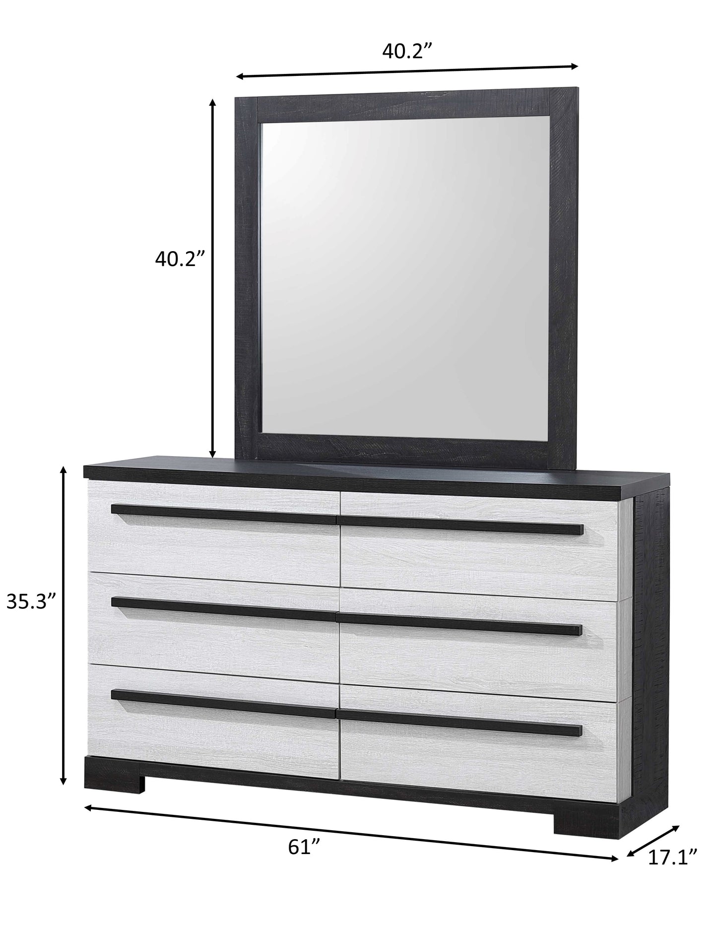 REMINGTON DRESSER CHALK/EBONY