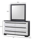 REMINGTON DRESSER CHALK/EBONY