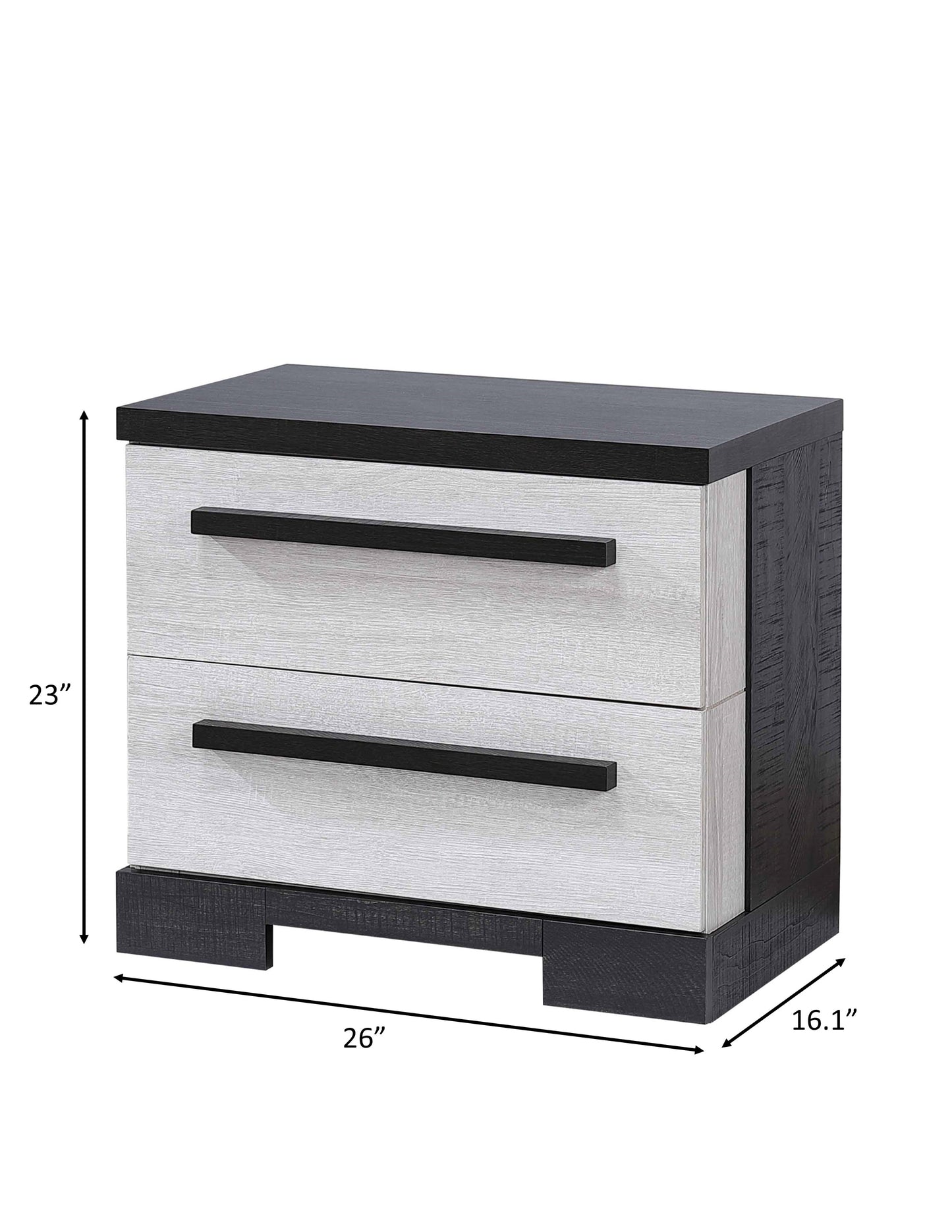 REMINGTON NIGHT STAND CHALK/EBONY