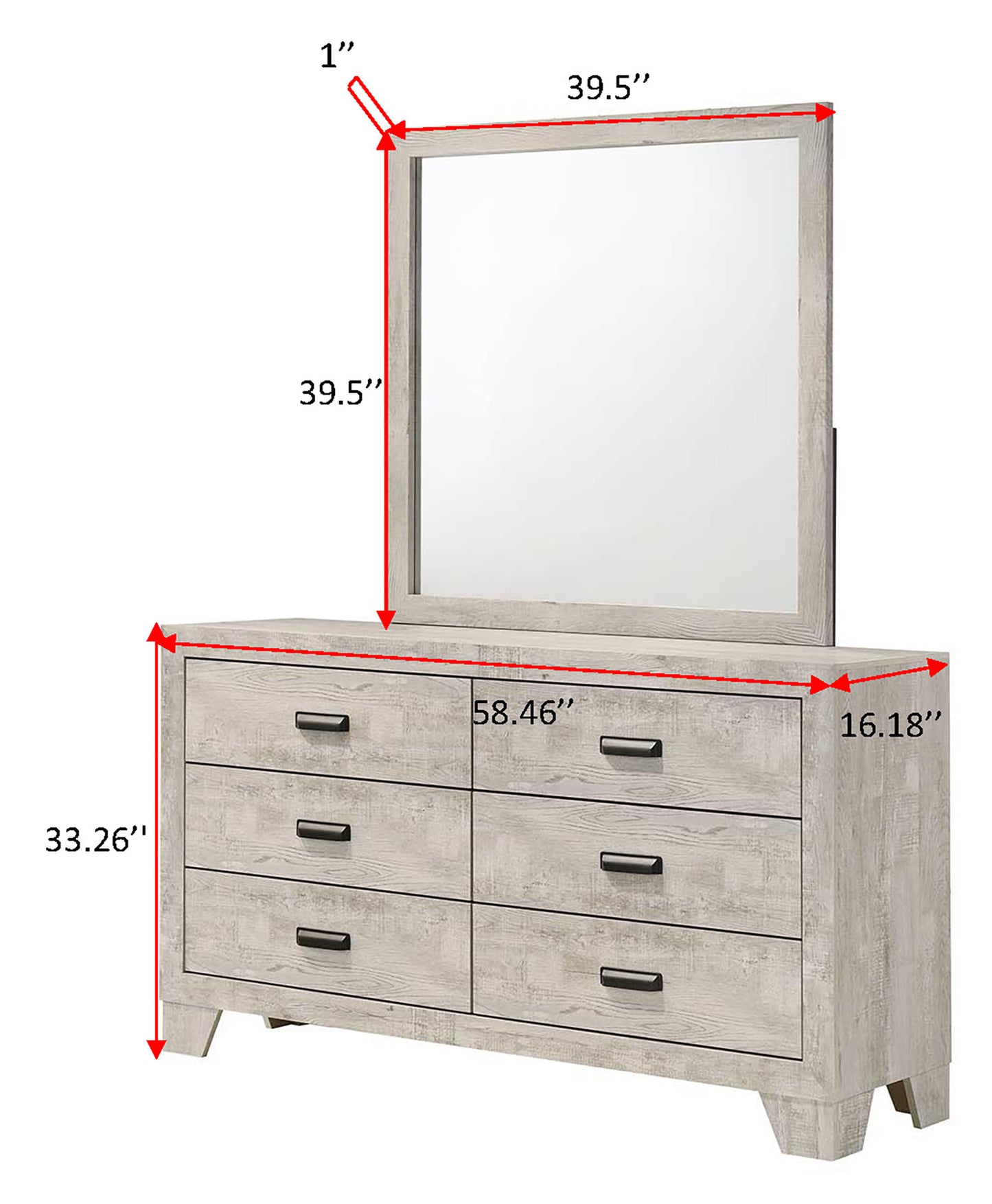 MILLIE DRESSER- WHITE