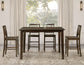 Joplin 5-Piece Counter Dining Set, Walnut Finish