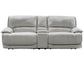 Olsen Console Loveseat, Dual-Power Zero-Gravity Modular Reclining, Silver