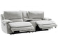 Olsen Console Loveseat, Dual-Power Zero-Gravity Modular Reclining, Silver