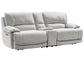 Olsen Console Loveseat, Dual-Power Zero-Gravity Modular Reclining, Silver