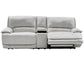 Olsen Console Loveseat, Dual-Power Zero-Gravity Modular Reclining, Silver