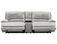 Olsen Console Loveseat, Dual-Power Zero-Gravity Modular Reclining, Silver