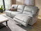 Olsen Console Loveseat, Dual-Power Zero-Gravity Modular Reclining, Silver