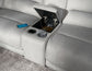 Olsen Console Loveseat, Dual-Power Zero-Gravity Modular Reclining, Silver