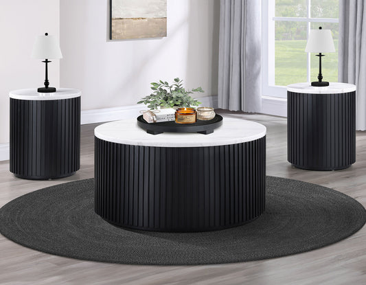 Colvin Marble, Black

Cocktail Table, Castered
End Table