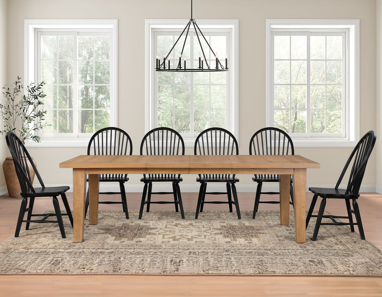 Sommerset 5-Piece 64-96″ Windsor Dining Set