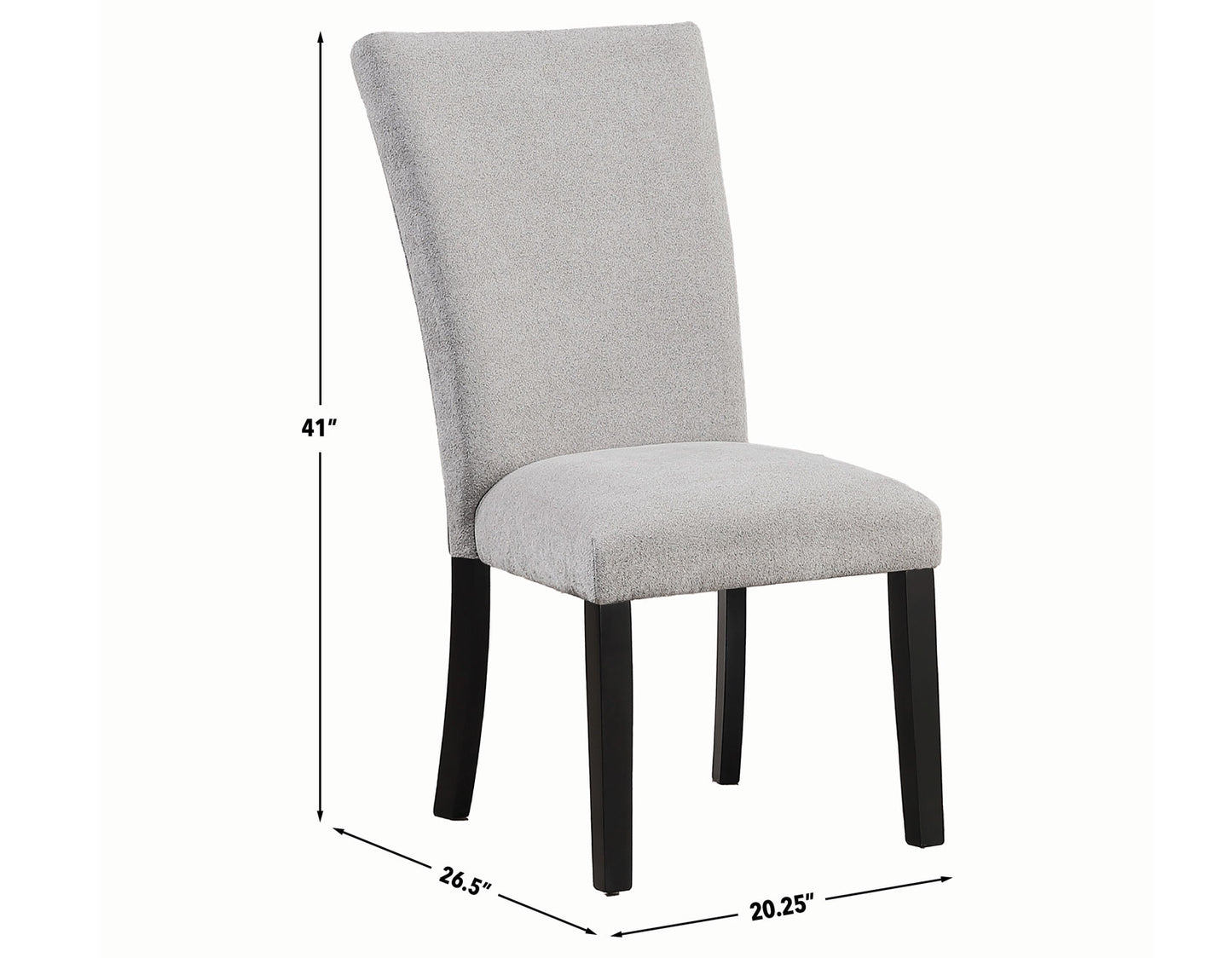 Artemis Side Chair, Gray Chenille