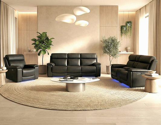 Zenith Home Theater Power Reclining, Built-In Speakers, Lighting And Vibration

91″ Sofa
81″ Loveseat
Recliner