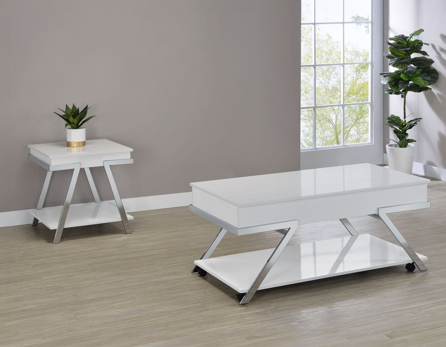 Zena

Lift-Top Cocktail Table, Castered
End Table
TV Stand