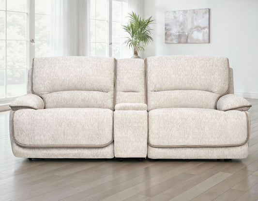Olsen Console Loveseat, Dual-Power Zero-Gravity Modular Reclining, Dove