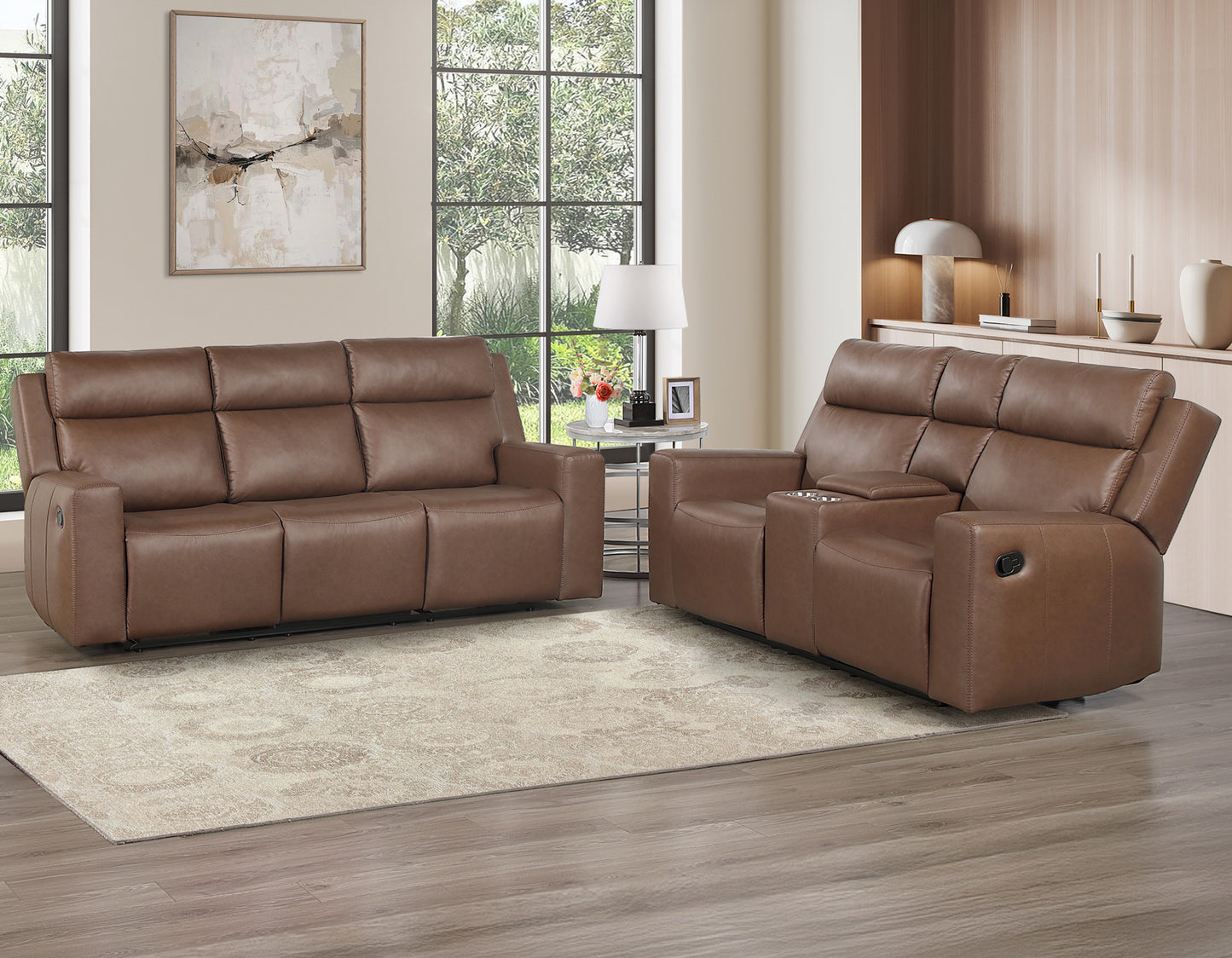 Barron Manual Reclining

87″ Sofa
65″ Console Loveseat
Recliner