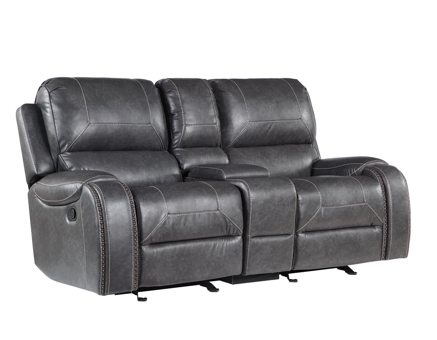 Keily Manual Reclining, Grey

86″ Sofa, Dop-Down Console
75″ Console Loveseat, Glider
Recliner, Glider